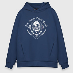 Толстовка оверсайз мужская Five Finger Death Punch Skull, цвет: тёмно-синий