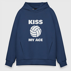 Толстовка оверсайз мужская Kiss - My Ace, цвет: тёмно-синий