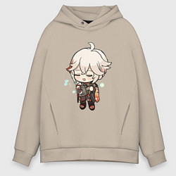 Толстовка оверсайз мужская Музыкальный Кадзуха, цвет: миндальный