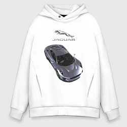Толстовка оверсайз мужская Jaguar Motorsport, цвет: белый