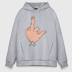 Мужское худи оверсайз Fuck you chicken