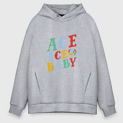 Толстовка оверсайз мужская Ace Ace Baby, цвет: меланж