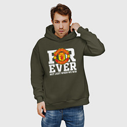 Толстовка оверсайз мужская Manchester United FOREVER NOT JUST WHEN WE WIN, цвет: хаки — фото 2