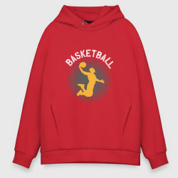 Толстовка оверсайз мужская Basketball Dunk, цвет: красный