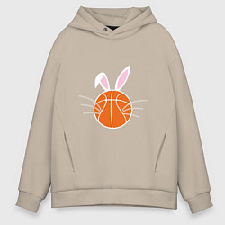 Толстовка оверсайз мужская Basketball Bunny, цвет: миндальный