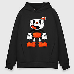 Мужское худи оверсайз Cuphead красная чашечка