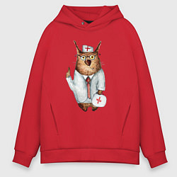 Мужское худи оверсайз Врач сова