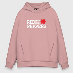 Толстовка оверсайз мужская RHCP Logo Red Hot Chili Peppers, цвет: пыльно-розовый