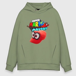 Толстовка оверсайз мужская Super Mario Odyssey Nintendo Бейсболка, цвет: авокадо