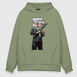 Толстовка оверсайз мужская GTA 5 Gangster, цвет: авокадо