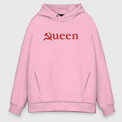 Мужское худи оверсайз Queen Серп и Молот Надпись