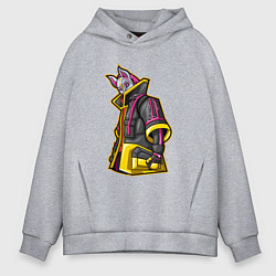 Толстовка оверсайз мужская Fortnite Молнии, цвет: меланж