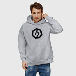 Толстовка оверсайз мужская Got7 mark, цвет: меланж — фото 2