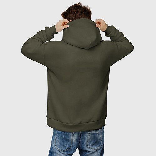 Мужское худи оверсайз Keep calm Biysk Бийск ID731 / Хаки – фото 4