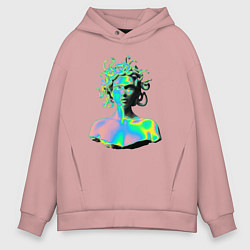 Мужское худи оверсайз Gorgon Medusa Vaporwave Neon