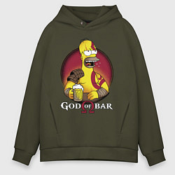 Мужское худи оверсайз Homer god of bar