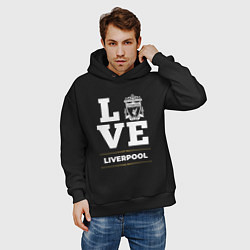Толстовка оверсайз мужская Liverpool Love Classic, цвет: черный — фото 2