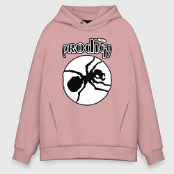 Толстовка оверсайз мужская The prodigy ant, цвет: пыльно-розовый