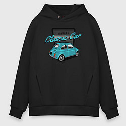 Толстовка оверсайз мужская Classic car, цвет: черный