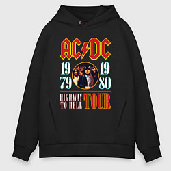 Мужское худи оверсайз ACDC HIGHWAY TO HELL TOUR