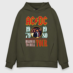 Мужское худи оверсайз ACDC HIGHWAY TO HELL TOUR