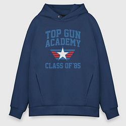 Толстовка оверсайз мужская TOP GUN Academy Class of 85, цвет: тёмно-синий