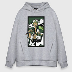 Мужское худи оверсайз ЗОРО САМУРАЙ ИЗ ВАН ПИСА