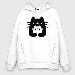 Мужское худи оверсайз Cats Family