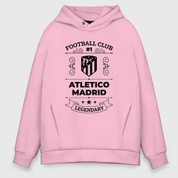 Толстовка оверсайз мужская Atletico Madrid: Football Club Number 1 Legendary, цвет: светло-розовый