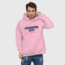 Толстовка оверсайз мужская Leicester City FC Classic, цвет: светло-розовый — фото 2