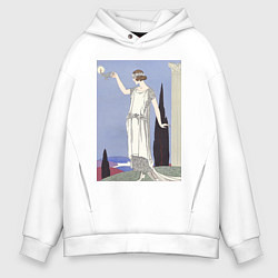 Толстовка оверсайз мужская Robe du Soir, de Worth Муза, цвет: белый