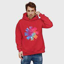 Толстовка оверсайз мужская RHCP Color, цвет: красный — фото 2