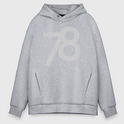 Мужское худи оверсайз Огромные цифры 78