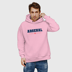 Толстовка оверсайз мужская Arsenal FC Classic, цвет: светло-розовый — фото 2