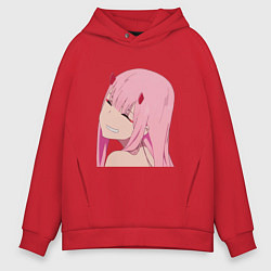 Мужское худи оверсайз Zero Two крупный план