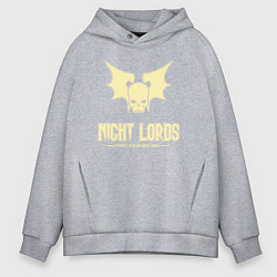 Толстовка оверсайз мужская Повелители ночи лого винтаж, цвет: меланж