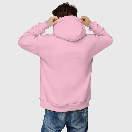 Мужское худи оверсайз Eat - Sleep - Final Fantasy - Repeat / Светло-розовый – фото 4