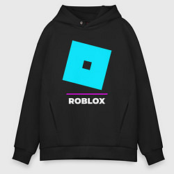 Мужское худи оверсайз Символ Roblox в неоновых цветах