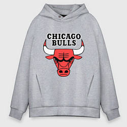 Толстовка оверсайз мужская Chicago Bulls, цвет: меланж