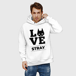 Толстовка оверсайз мужская Stray Love Classic, цвет: белый — фото 2