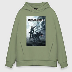 Толстовка оверсайз мужская Metal Gear Rising Revengeance - poster, цвет: авокадо