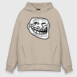 Мужское худи оверсайз Тролльфейс улыбается мем