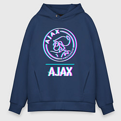 Мужское худи оверсайз Ajax FC в стиле glitch