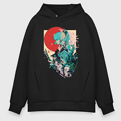 Мужское худи оверсайз Аяка самурай - Геншин Импакт