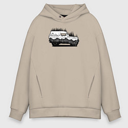 Мужское худи оверсайз Бездорожье без дорог