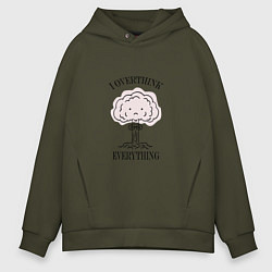 Мужское худи оверсайз I Overthink Everything