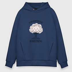 Мужское худи оверсайз I Overthink Everything