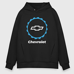 Толстовка оверсайз мужская Chevrolet в стиле Top Gear, цвет: черный
