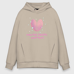 Мужское худи оверсайз Mental health matters - brain