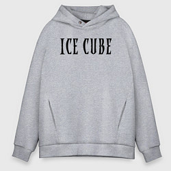 Толстовка оверсайз мужская Ice Cube - logo, цвет: меланж